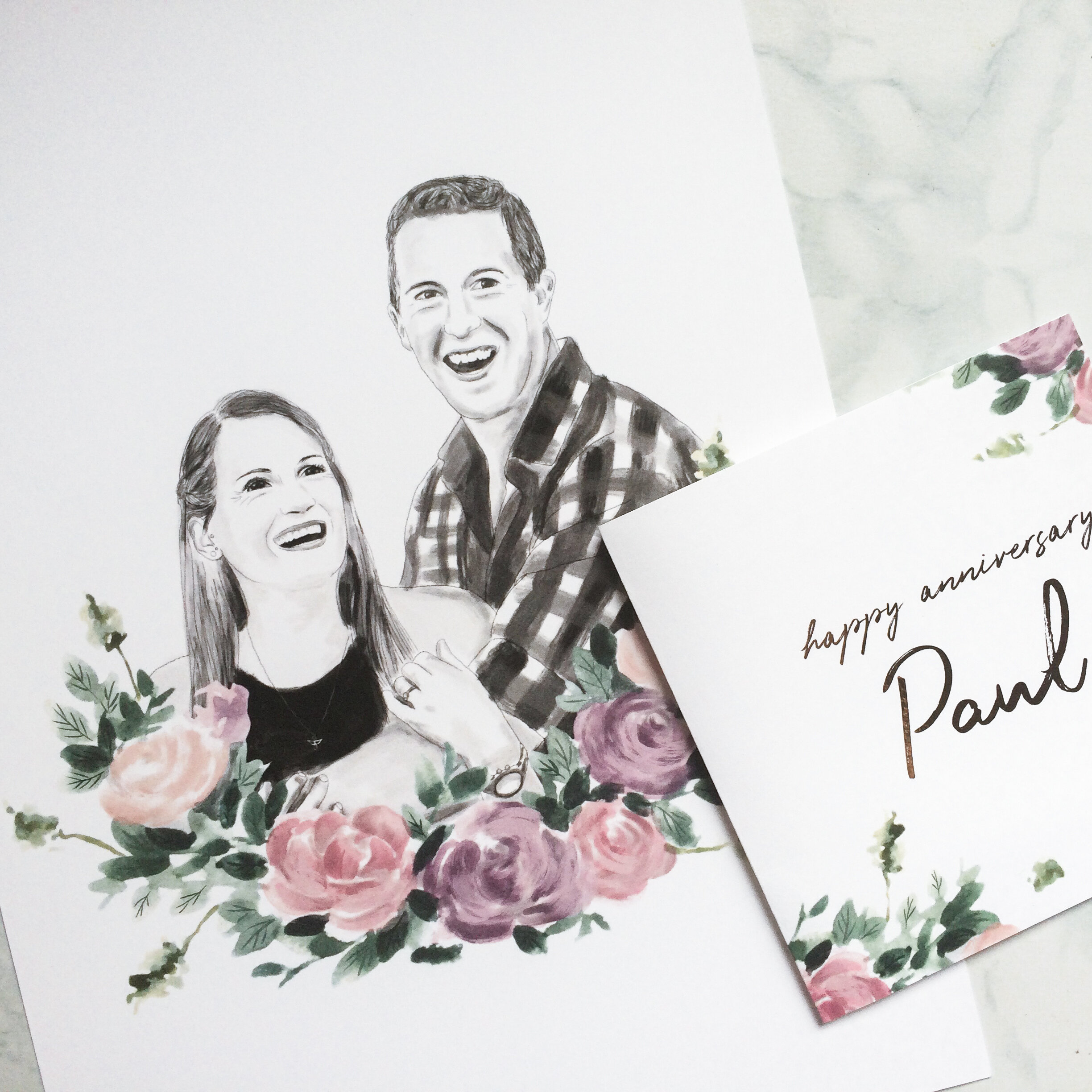  Portrait illustration print 